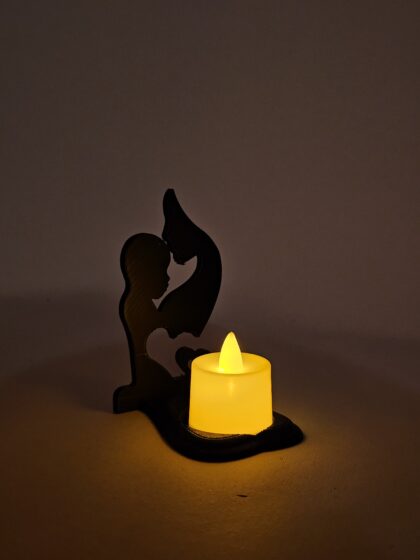 Mother and child silhouette